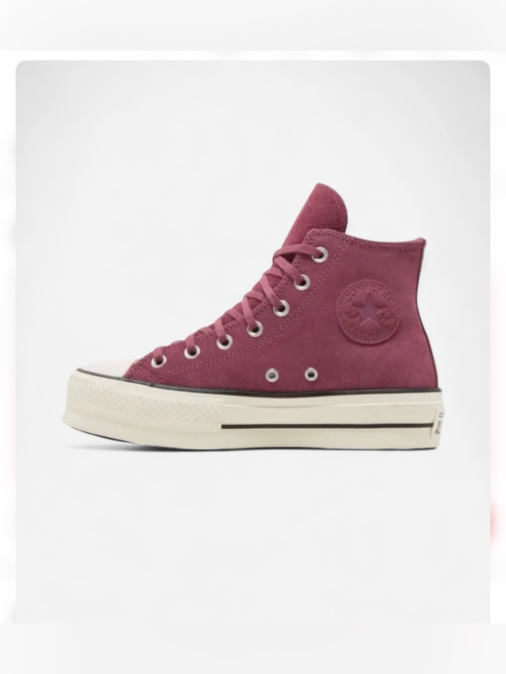 Converse Suede Chuck Taylor All Star Platforms in'Shadowberry' women’s 9